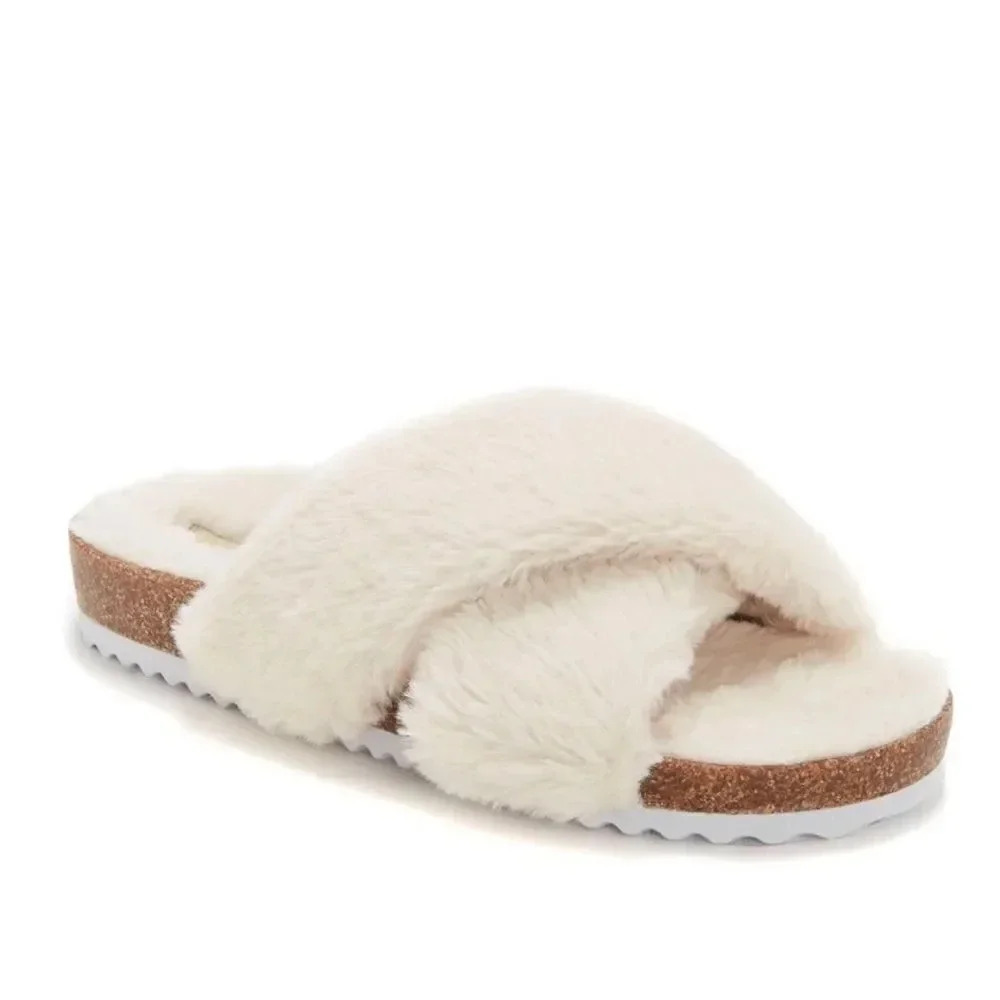Lucky Brand Marana Furry Slide Size 7.5